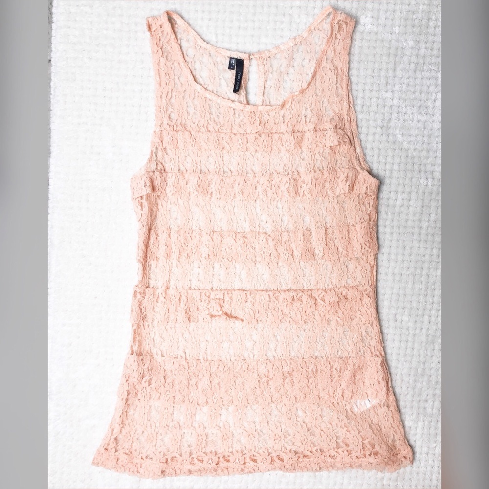 Sheer lace tank